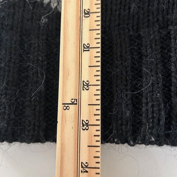 291 Venice Cardigan Sweater Wool Alpaca Button Down Black SZ3L Elbow Patch - Picture 11 of 11